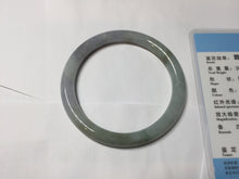 Load image into Gallery viewer, 56.3mm certified 100% natural Type A green gray purple slim round cut jadeite bangle PD161-6334
