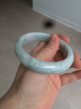 Load image into Gallery viewer, 57.5mm Certified 100% natural Type A green/gray chubby jadeite jade bangle AZ129-4065
