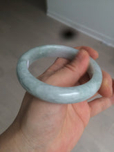 Load image into Gallery viewer, 57.5mm Certified 100% natural Type A green/gray chubby jadeite jade bangle AZ129-4065
