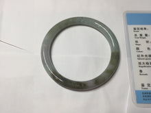 Load image into Gallery viewer, 56.3mm certified 100% natural Type A green gray purple slim round cut jadeite bangle PD161-6334
