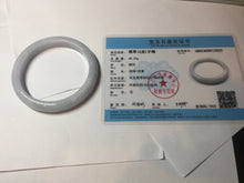 Load image into Gallery viewer, 62mm Certified Type A 100% Natura light green white purple slim Jadeite bangle X151-3831
