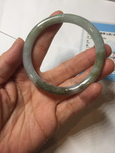 Load image into Gallery viewer, 56.3mm certified 100% natural Type A green gray purple slim round cut jadeite bangle PD161-6334
