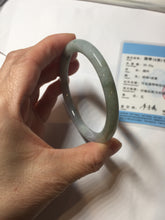 Load image into Gallery viewer, 56.3mm certified 100% natural Type A green gray purple slim round cut jadeite bangle PD161-6334
