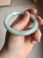 Load image into Gallery viewer, 53.5mm certified 100% natural Type A light green round cut jadeite jade bangle BP161-2771
