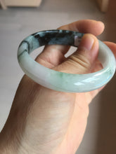 Load image into Gallery viewer, 51.5mm certified Type A 100% Natural icy watery light green sunny green purple oval Jadeite Jade bangle BQ63-5672
