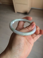 Load image into Gallery viewer, 55.6mm 100% natural certified light green/purple/white round cut jadeite jade bangle AZ127-2961
