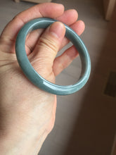 Load image into Gallery viewer, 57.5mm Certified Type A 100% Natural deep sea dark green/purple/blue/gray/black Guatemala Jadeite bangle PB114-6421
