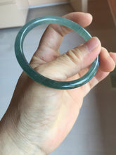 Load image into Gallery viewer, 55.7mm Certified Type A 100% Natural icy watery spring-water green/blue/gray Guatemala slim round cut Jadeite bangle PA104-5534
