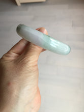 Load image into Gallery viewer, 51.5mm certified Type A 100% Natural icy watery light green sunny green purple oval Jadeite Jade bangle BQ63-5672
