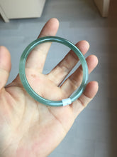 Load image into Gallery viewer, 60.5mm Certified Type A 100% Natural icy watery spring-water green/blue/gray Guatemala slim round cut Jadeite bangle PA103-5538
