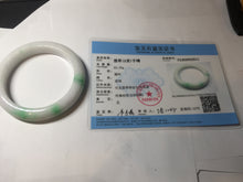 Load image into Gallery viewer, 卖了 58.8mm Certified Type A 100% Natural sunny green/white(白底青) Jadeite Jade bangle AM99-2811
