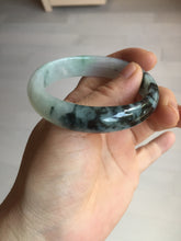 Load image into Gallery viewer, 51.5mm certified Type A 100% Natural icy watery light green sunny green purple oval Jadeite Jade bangle BQ63-5672
