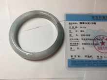 Load image into Gallery viewer, 61.5mm Certified Type A 100% Natura light green white purple Jadeite bangle X153-3825
