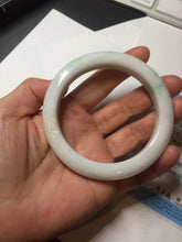 Load image into Gallery viewer, 卖了 58.8mm Certified Type A 100% Natural sunny green/white(白底青) Jadeite Jade bangle AM99-2811
