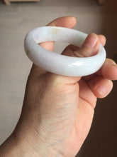 Load image into Gallery viewer, 54mm Certified type A 100% Natural light green purple white Jadeite bangle BP170-1055
