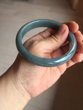 Load image into Gallery viewer, 61mm Certified Type A 100% Natural deep sea dark green/blue/gray/black Guatemala Jadeite bangle PB113-6424
