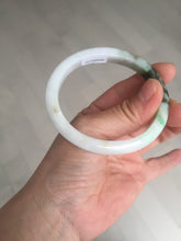 Load image into Gallery viewer, 52mm certified Type A 100% Natural sunny green yellow brown white oval Jadeite Jade bangle Q138-1727
