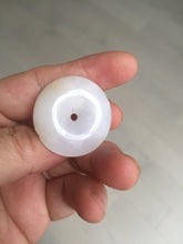 Load image into Gallery viewer, 29.4/6.7mm Type A 100% Natural light purple yellow Jadeite Jade Safety Guardian Button donuts Pendant BP113
