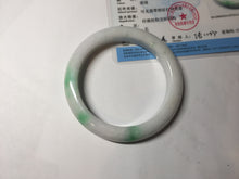 Load image into Gallery viewer, 58mm Certified Type A 100% Natural sunny green/white(白底青) Jadeite Jade bangle AM100-2810
