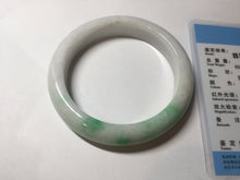 Load image into Gallery viewer, 58mm Certified Type A 100% Natural sunny green/white(白底青) Jadeite Jade bangle AM100-2810
