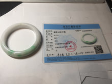 Load image into Gallery viewer, 58mm Certified Type A 100% Natural sunny green/white(白底青) Jadeite Jade bangle AM100-2810
