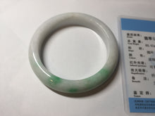 Load image into Gallery viewer, 58mm Certified Type A 100% Natural sunny green/white(白底青) Jadeite Jade bangle AM100-2810
