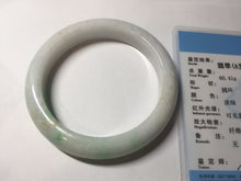 Load image into Gallery viewer, 58mm Certified Type A 100% Natural sunny green/white(白底青) Jadeite Jade bangle AM100-2810
