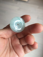 Load image into Gallery viewer, 28.6/5.6mm Type A 100% Natural sunny green light purple red Jadeite Jade Safety Guardian Button donuts Pendant group BP112
