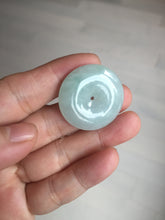 Load image into Gallery viewer, 28.6/5.6mm Type A 100% Natural sunny green light purple red Jadeite Jade Safety Guardian Button donuts Pendant group BP112
