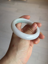 Load image into Gallery viewer, 56mm certified 100% natural type A light green white jadeite jade bangle BQ61-6879
