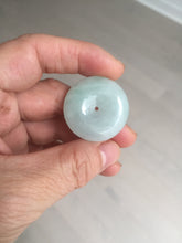 Load image into Gallery viewer, 28.6/5.6mm Type A 100% Natural sunny green light purple red Jadeite Jade Safety Guardian Button donuts Pendant group BP112
