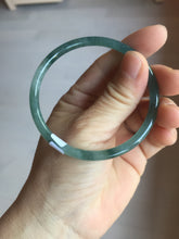 Load image into Gallery viewer, 57.4mm Certified Type A 100% Natural icy watery spring-water green/blue/gray Guatemala slim round cut Jadeite bangle PA101-5537
