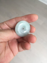 Load image into Gallery viewer, 28.6/5.6mm Type A 100% Natural sunny green light purple red Jadeite Jade Safety Guardian Button donuts Pendant group BP112
