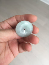 Load image into Gallery viewer, 28.6/5.6mm Type A 100% Natural sunny green light purple red Jadeite Jade Safety Guardian Button donuts Pendant group BP112
