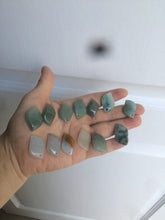 Load image into Gallery viewer, 100% natural type A jadeite jade icy Willow leaf bead KS97
