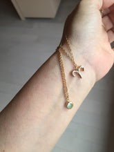 Load image into Gallery viewer, 100% natural Type A sunny green Jadeite Bead Aries Sparkle Charm Two-Layer pendant Necklace PD165

