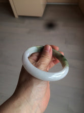 Load image into Gallery viewer, 60mm certified type A 100% Natural green/dark green/white jadeite jade bangle BG26-1711
