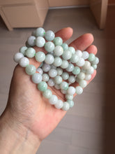 Load image into Gallery viewer, 10mm 100% natural type A green yellow white jadeite jade beads bracelet group PB152
