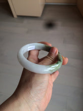 Load image into Gallery viewer, 60mm certified type A 100% Natural green/dark green/white jadeite jade bangle BG26-1711
