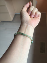 Load image into Gallery viewer, 100% natural type A dark green brown green white olive(Lulutong) jadeite jade beads bracelet group PB225

