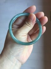 Load image into Gallery viewer, 55mm Certified Type A 100% Natural light green/blue/gray Guatemala slim round cut Jadeite bangle PD65-1469
