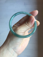 Load image into Gallery viewer, 55mm Certified Type A 100% Natural light green/blue/gray Guatemala slim round cut Jadeite bangle PD65-1469
