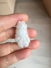 Load image into Gallery viewer, 100% Natural clear sunny green gray  jadeite jade golden fish Pendant group BP109
