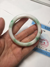 Load image into Gallery viewer, 57mm Certified Type A 100% Natural sunny green/white(白底青) Jadeite Jade bangle AY91-2805
