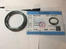 Load image into Gallery viewer, 56mm Certified Type A 100% Natural dark green blue The vines of time Jadeite Jade bangle PA61-5319
