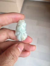 Load image into Gallery viewer, 100% Natural clear sunny green gray  jadeite jade golden fish Pendant group BP109
