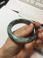 Load image into Gallery viewer, 56mm Certified Type A 100% Natural dark green blue The vines of time Jadeite Jade bangle PA61-5319

