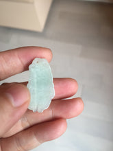 Load image into Gallery viewer, 100% Natural clear sunny green gray  jadeite jade golden fish Pendant group BP109
