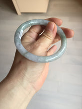 Load image into Gallery viewer, 57.4mm Certified Type A 100% Natural light green purple gray round cut Jadeite Jade bangle BQ60-6887
