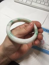 Load image into Gallery viewer, 57mm Certified Type A 100% Natural sunny green/white(白底青) Jadeite Jade bangle AY91-2805
